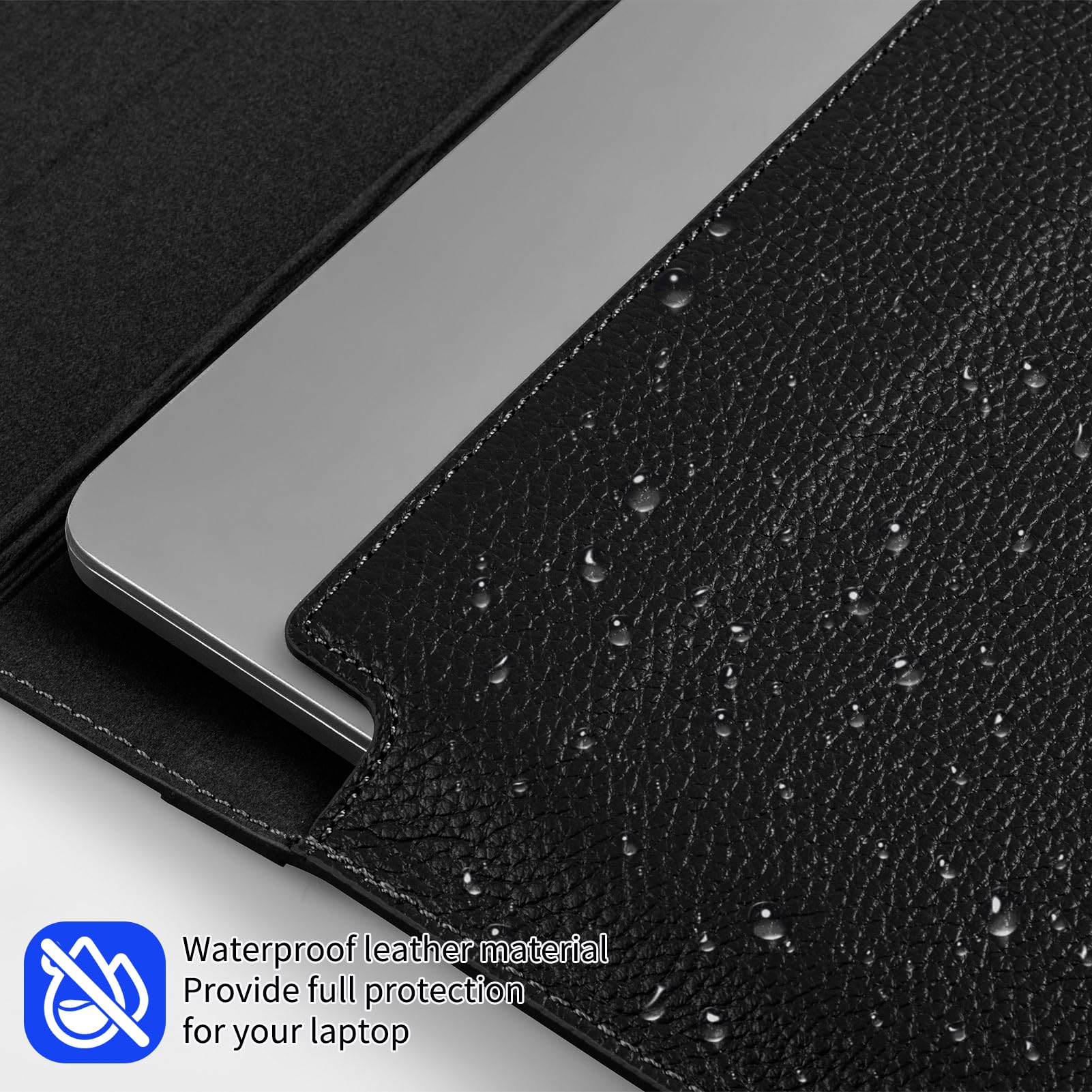 APPLE - Custodia Sleeve MacBokk Pro 13 in pelle-Nero