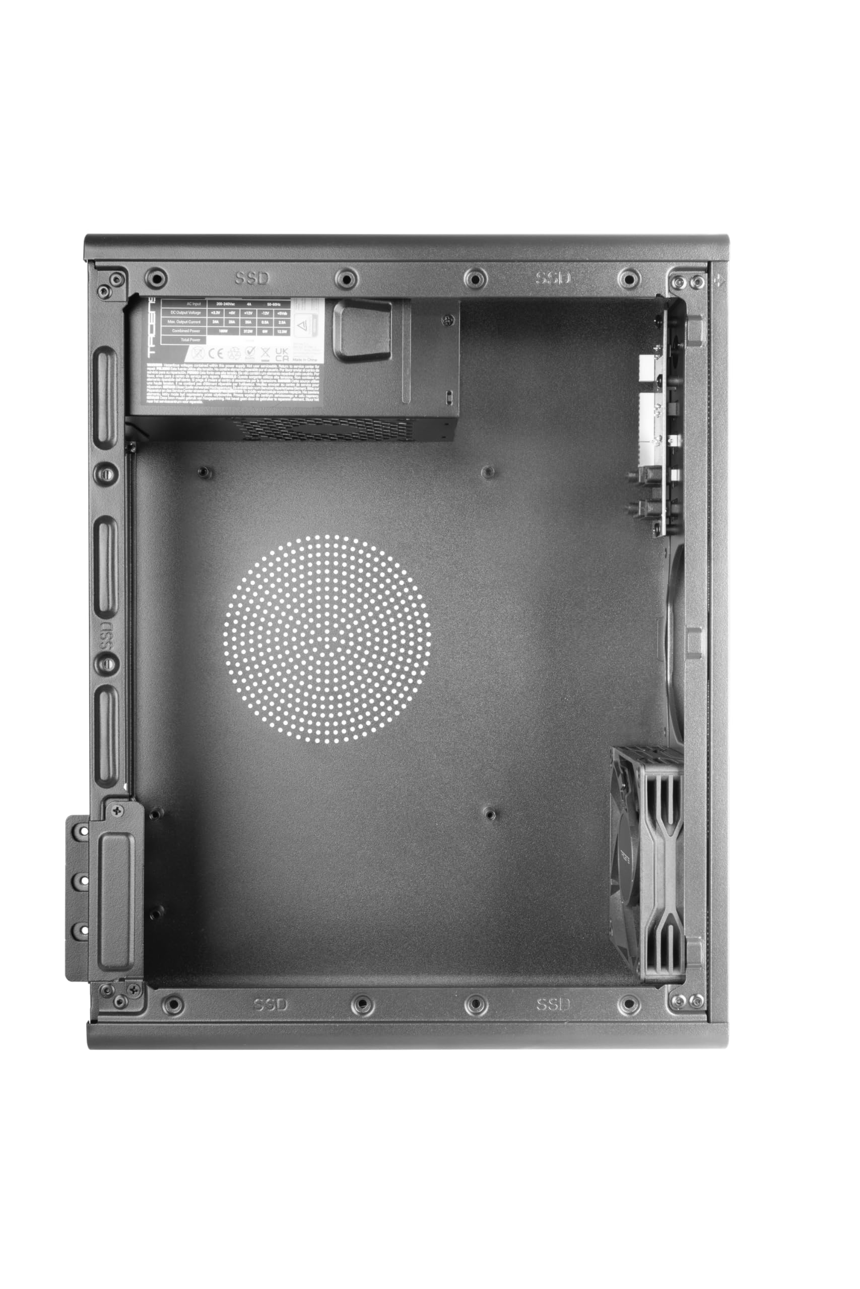 Tacens AEROSLIM500, Boîtier PC MicroATX, Panneaux Mesh Anti-poussière, Alimentation TFX 500W, Ventilateur Frontal FDB 90mm, Mini-Tour Slim Compatible MicroATX et Mini-ITX, USB-C et USB 3.0, Noir