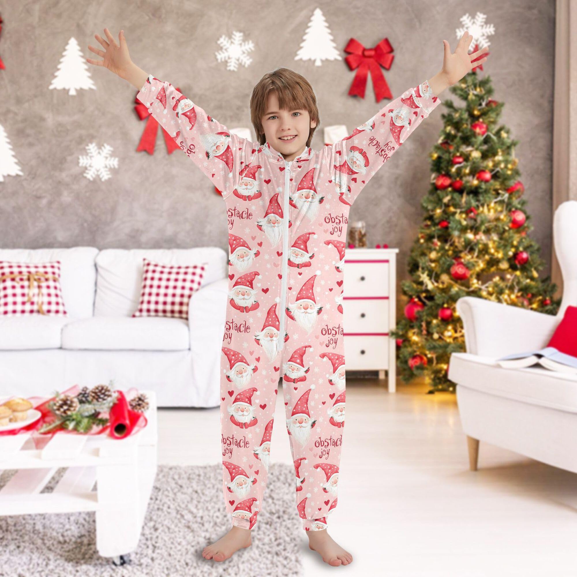 ALAZA Pigiama intero in flanella con cappuccio e cerniera, tuta coordinata per bambini a forma di rana, morbida e calda, abbigliamento sportivo per la casa, 5-6T