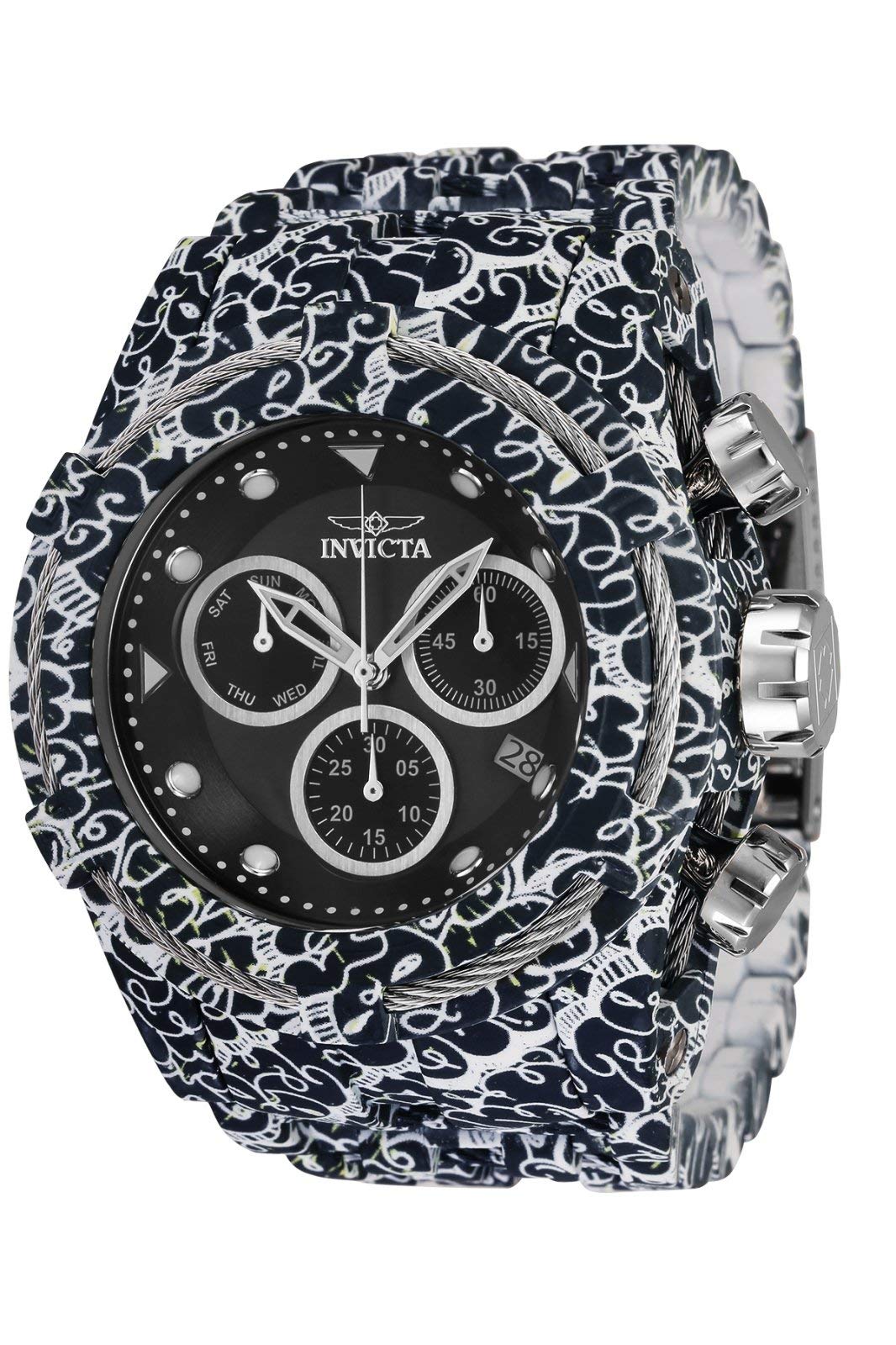Invicta Bolt Zeus Graffiti Mens Swiss Chronograph Watch 53mm Aqua Plating 34887