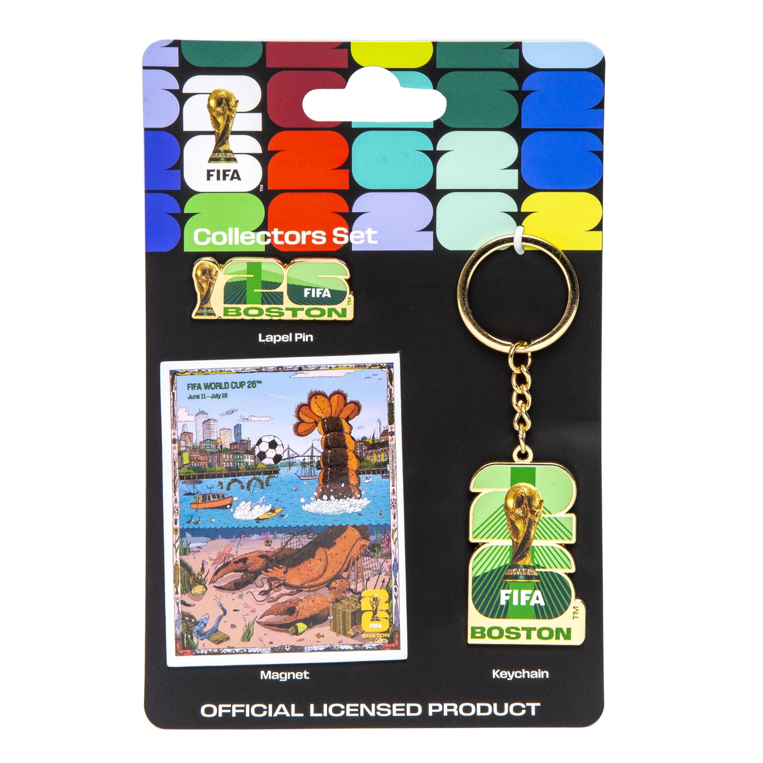 FIFA World Cup Host City Collector's Set – Includes Lapel Pin, Keychain &amp; Magnet – Celebrates Your Favorite Host City