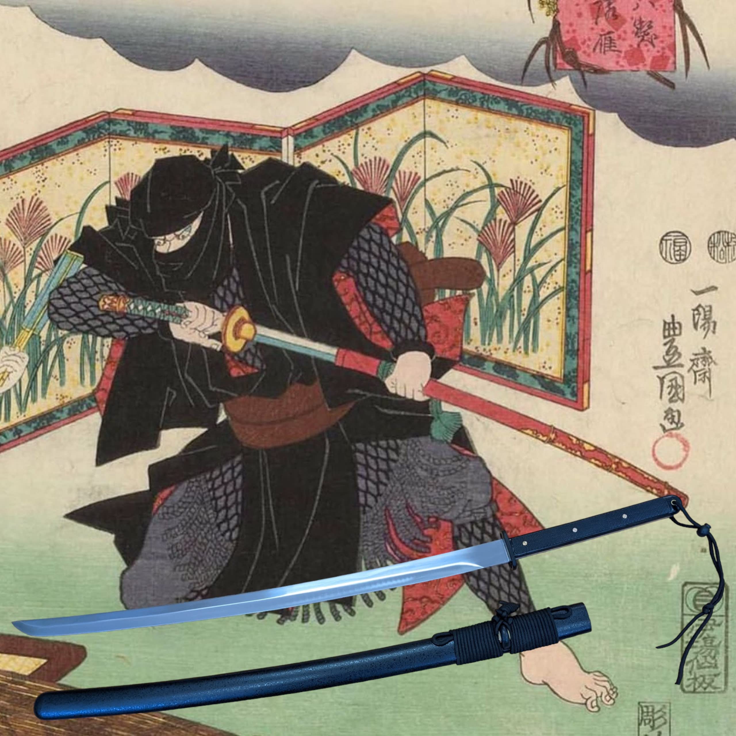 Japanisches Katana Schwert 95 cm Samurai Schwert Echt Stahl 1045 Full Tang Konstruktion mit Scheide