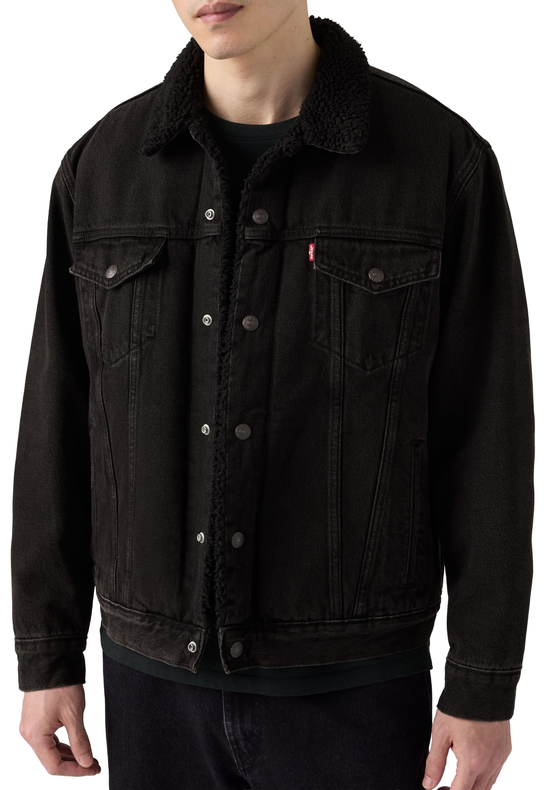 Levi's Herren Jeansjacke Relaxed Fit Sherpa Trkr