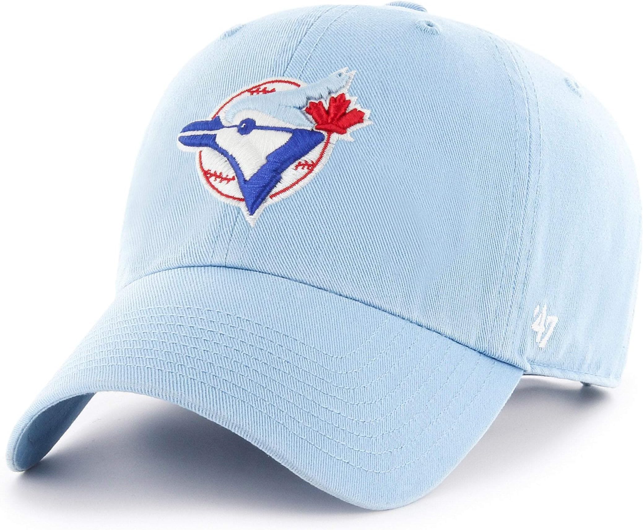 47 Brand MLB Cooperstown Primary Logo Clean Up Adjustable Baseball Cap Hat, Adult One Size Fits All, Toronto Blue Jays, One Size — image 1