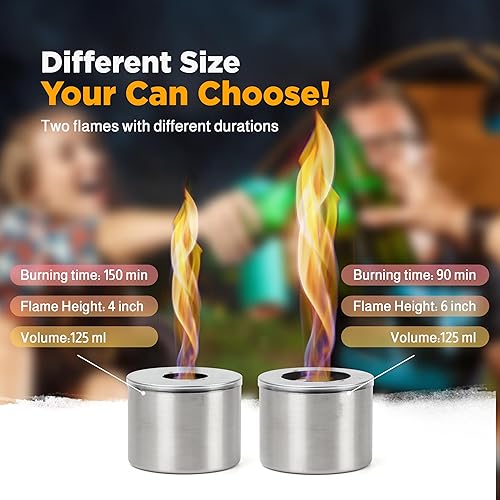 Miniatura 3 de Juego de cámaras de combustión para fogata de mesa para Flammta, KIZZBY, Roundfire, Danya B, para extender el tiempo de combustión, mini inserto