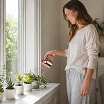 IMEEA Watering Can Indoor Stainless Steel Watering Can for Indoor Plants 15oz/450ml (Rose Gold)