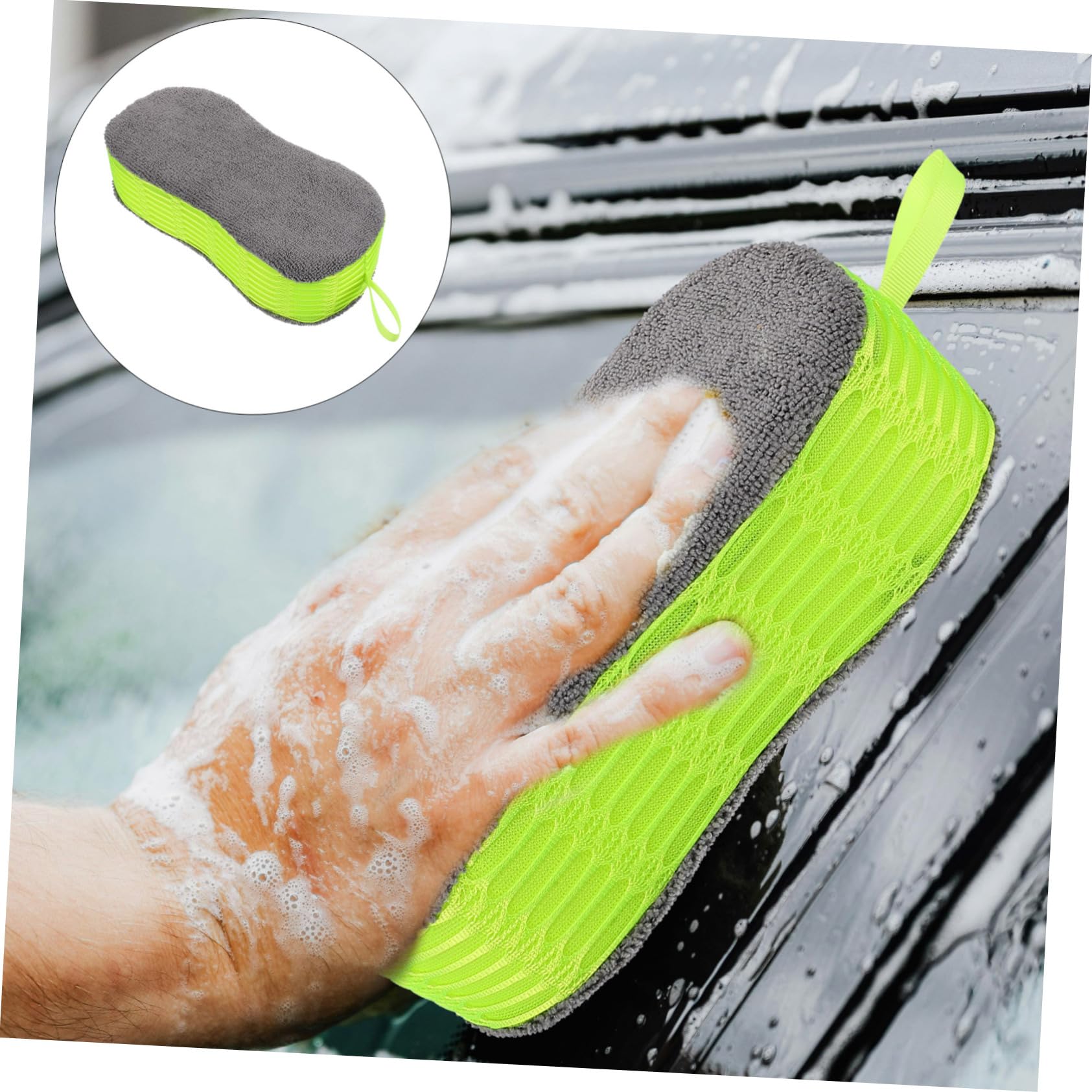 ULTECHNOVO 5stücke Car Cleaning Sponge Hochdichter Waschschwamm Für Reinigen Polieren Und Langlebig Und Vielseitig Einsetzbar Für Effektive Fahrzeugpflege