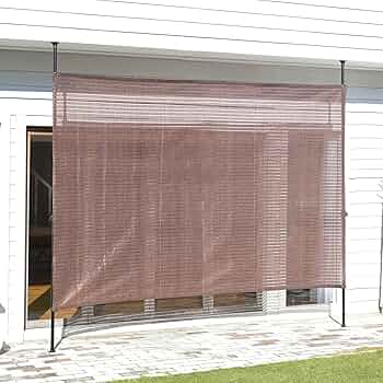 YAMAZEN 突っ張り目隠しサンシェード 屋外 2×2m アイボリー Amazon | 山善(YAMAZEN) 突っ張り目隠しサンシェード 日除け シェード