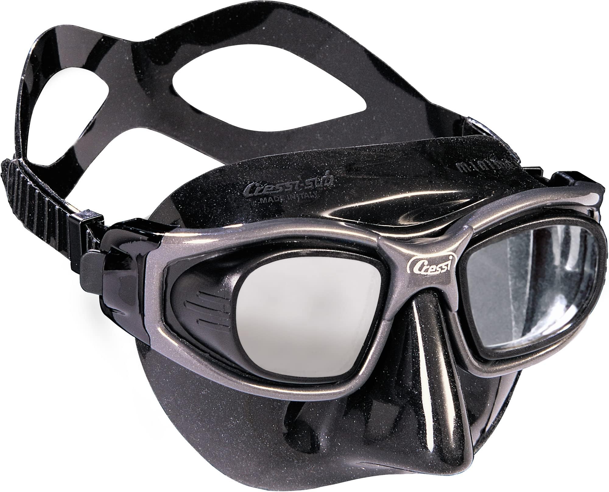 Freediving 2-Flat Lens Mask - Low Internal Volume - Perfect Vision - Minima: Made in Italy