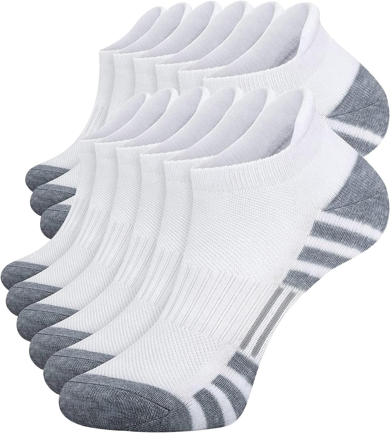 NESKTS12 Pairs Mens Sports Socks,Walking Basketball Socks Low Cut Athletic Breathable Casual Socks