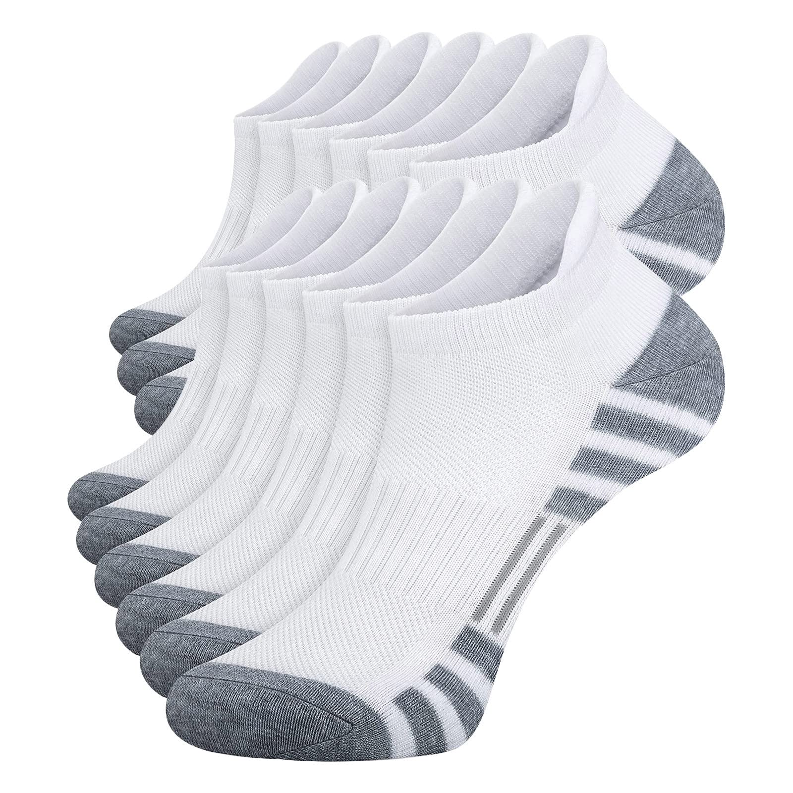 NESKTS12 Pairs Mens Sports Socks,Walking Basketball Socks Low Cut Athletic Breathable Casual Socks