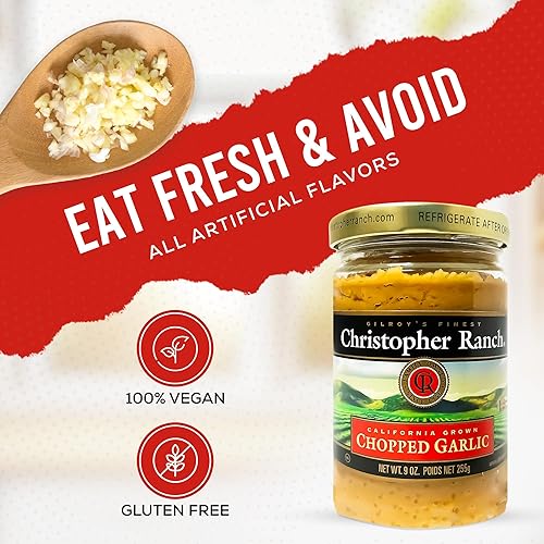 Miniatura 5 de Christopher Ranch Ajo picado en aceite de oliva  Ajo Heriloom ganador del famoso premio  9 onzas