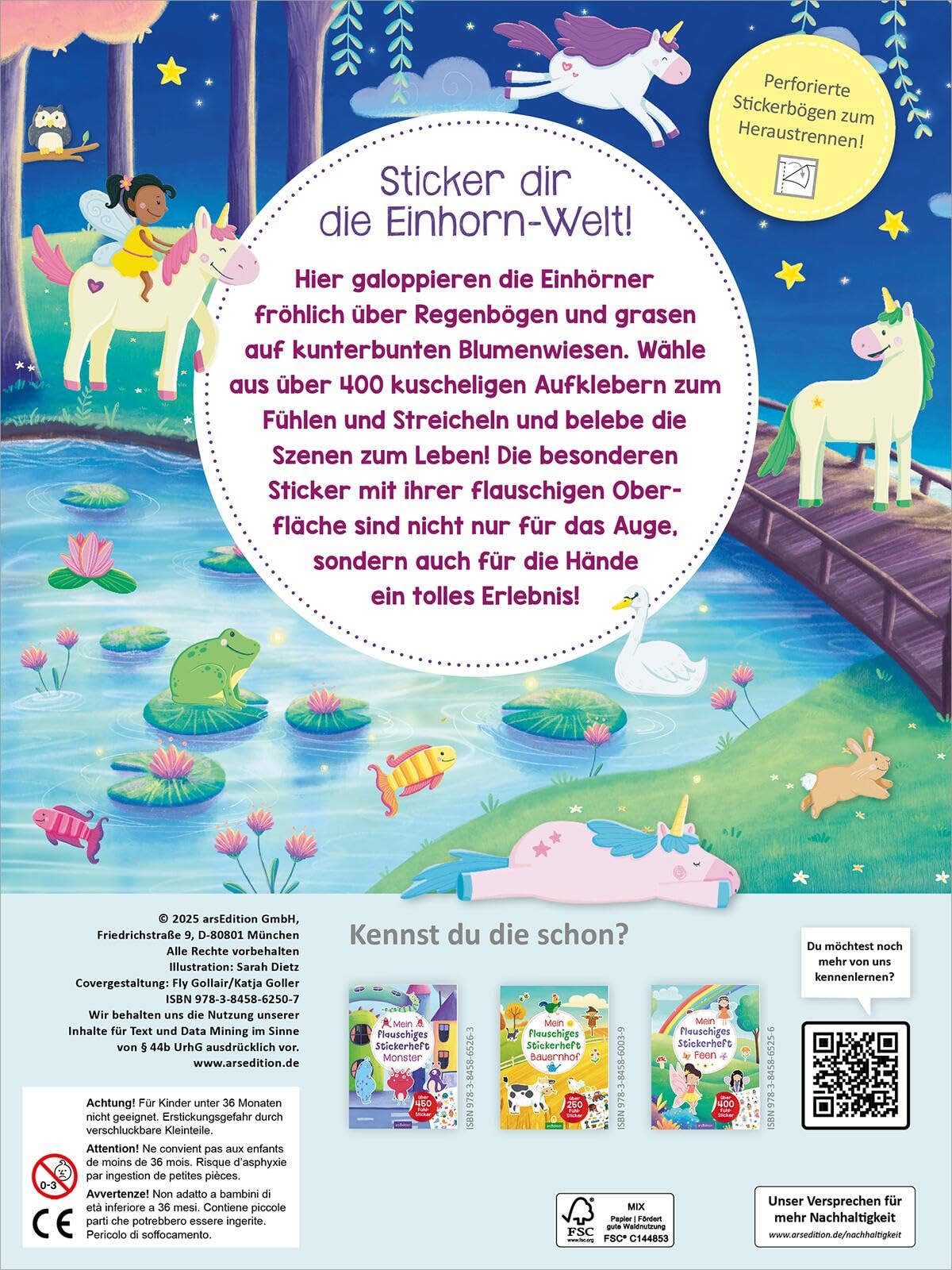 Mein flauschiges Stickerheft - Einhörner: Über 400 Fühl-Sticker