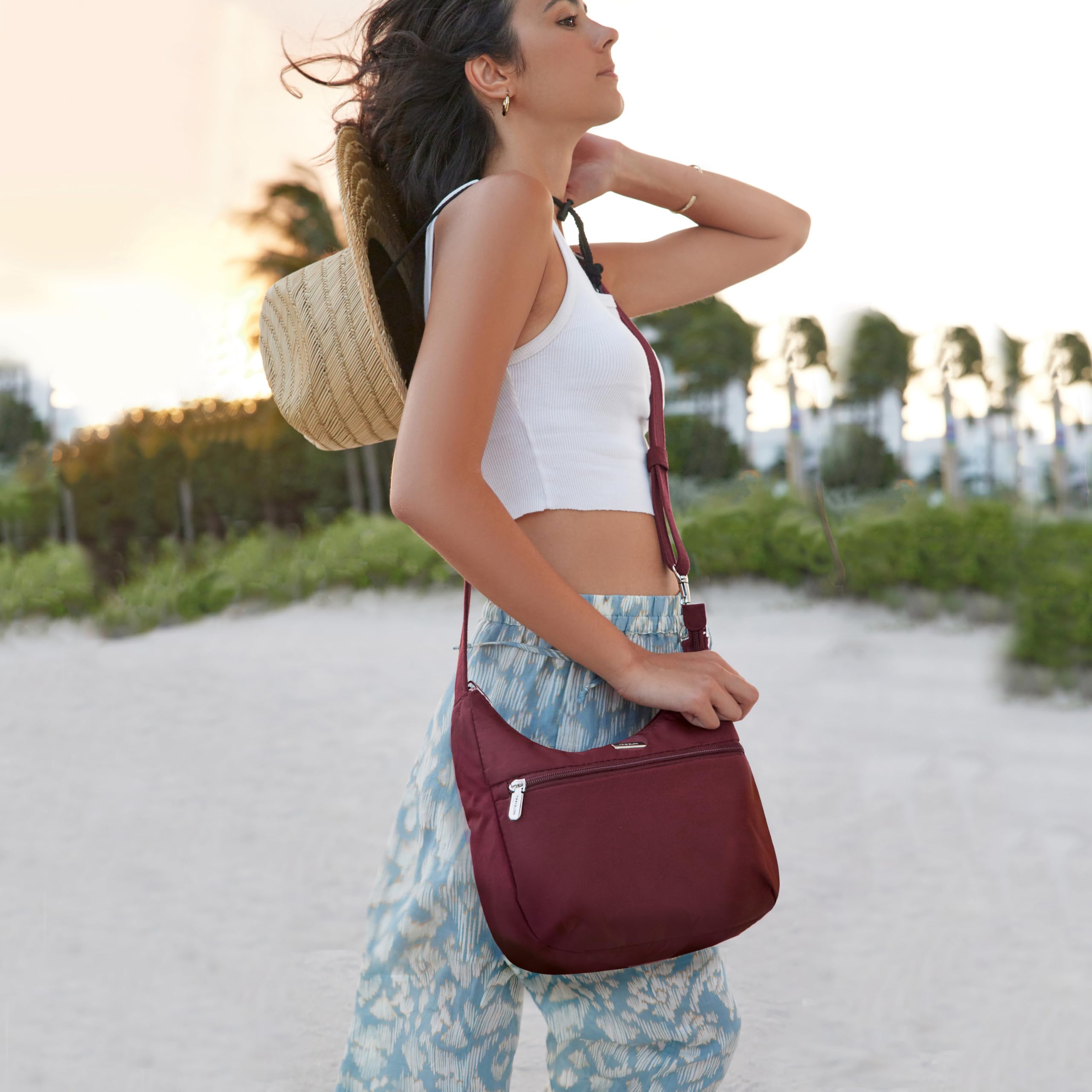 Travelon Essentials Borsa a tracolla, Hobo Unisex - Adulto