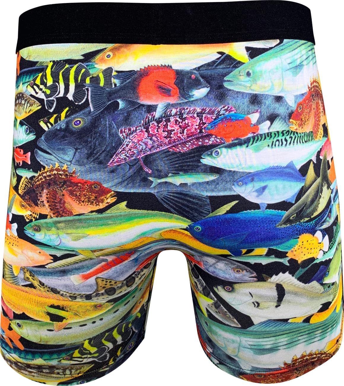 Good Luck Undies Men's Fish and Ocean Animal Boxer Brief Underwear - Image 3