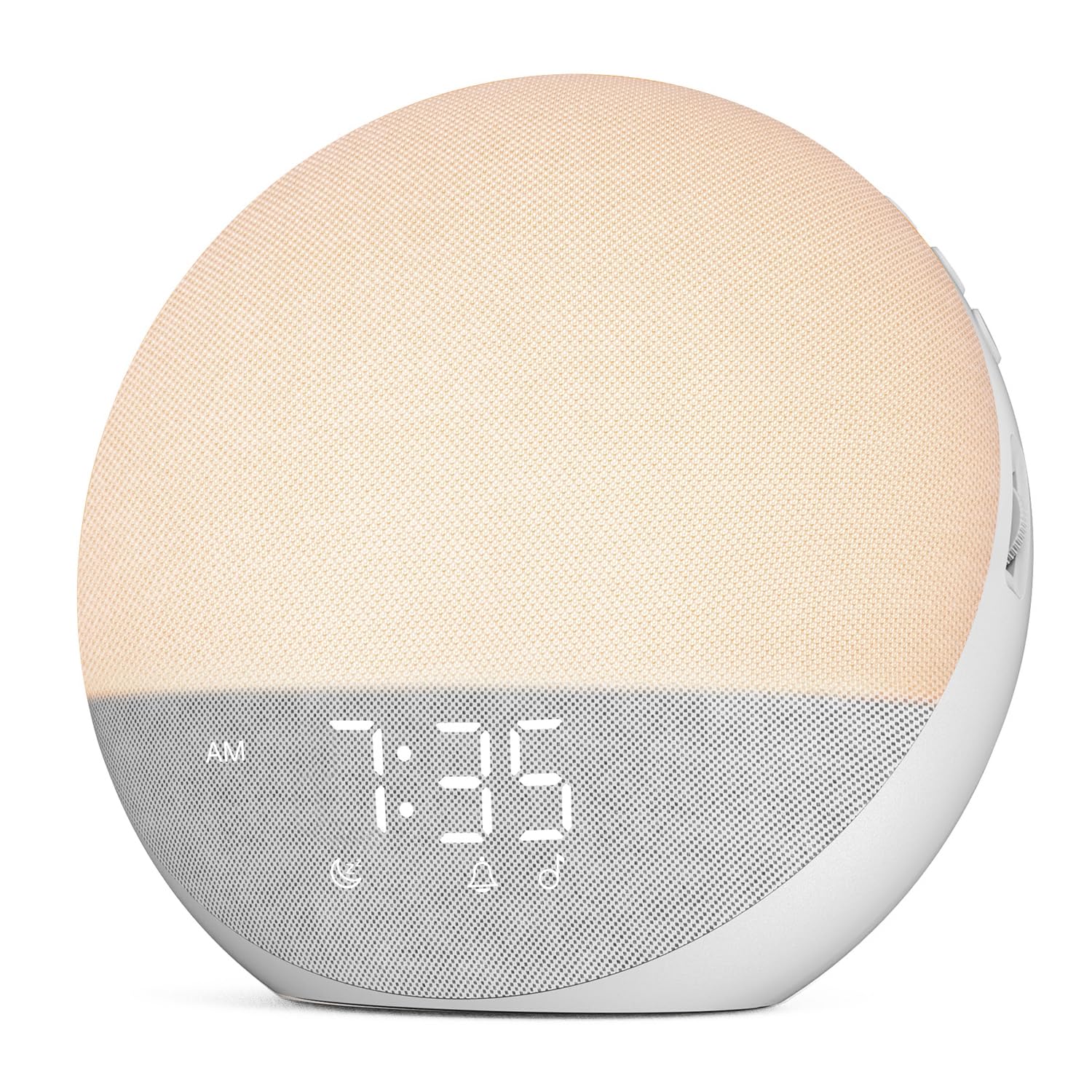 Hiromeco Tageslichtwecker White Noise Machine: Natürliches Wecklicht mit Bluetooth - 25 Naturgeräuschen - RGB Nachtlicht für Erwachsene Kinder im Schlafzimmer