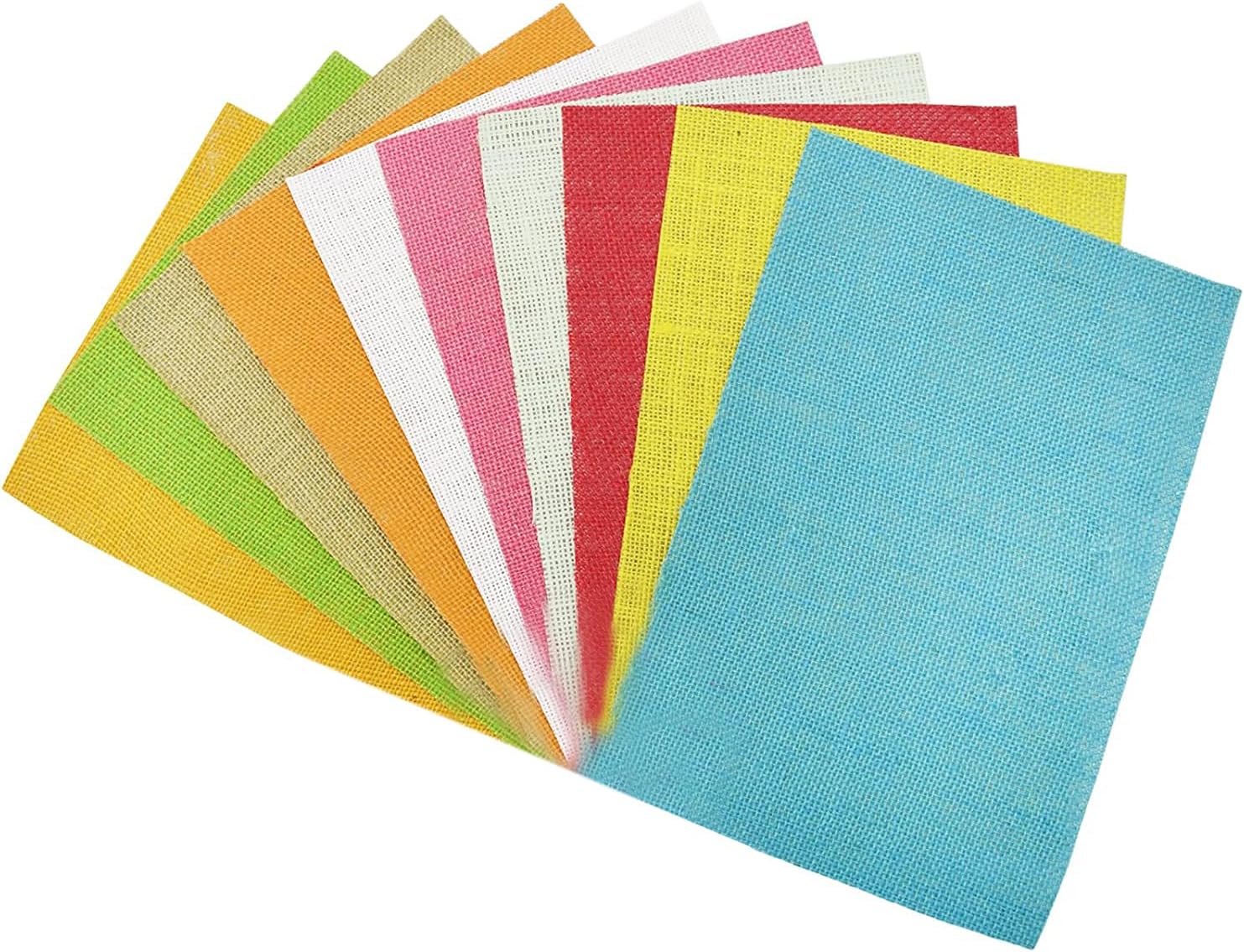 Asian Hobby Crafts Jute Sheets/Burlap Sheets A4 Size 10 sheets Multicolor : Assorted