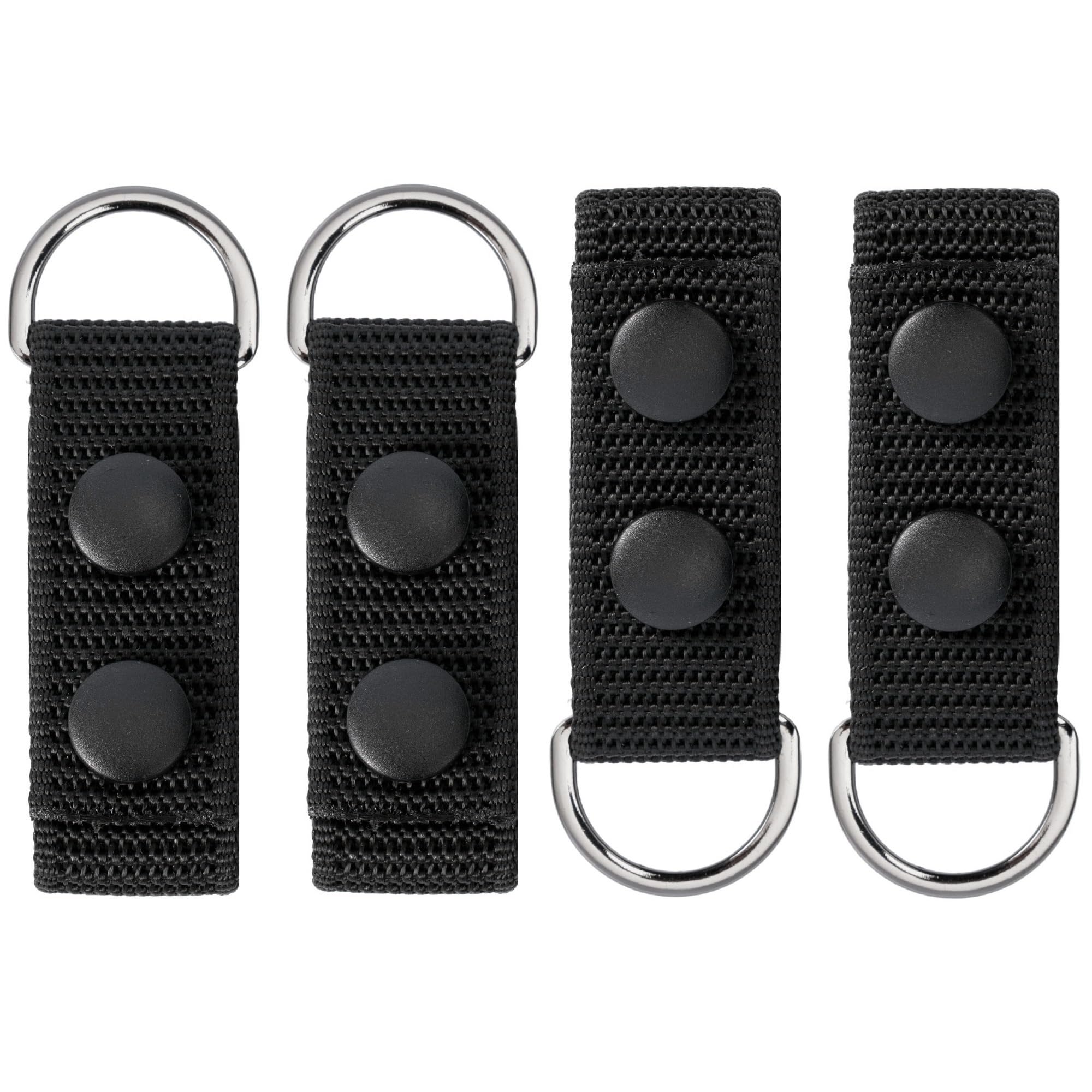 TACNEX Duty Belt Suspenders Loop Attachment with Metal Ring Nylon Tool/Utility Belt Keepers Connectors Police Harness Extenders/Adapter fit up to 2.25 inch Wide Hook Liner