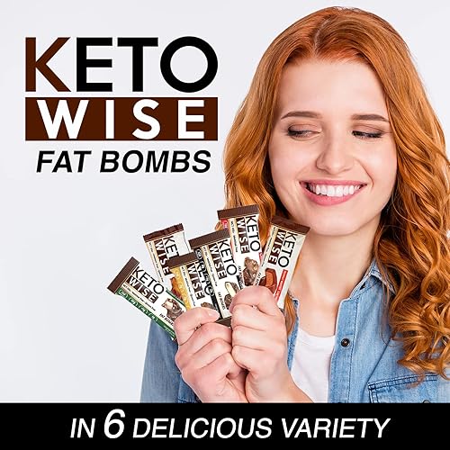 Miniatura 7 de Keto Wise Bombas de grasa - Hecho con chocolate que contiene aceite MCT, bajo en grasa, bajo en carbohidratos y apto para dieta cetogénica, 0.28oz
