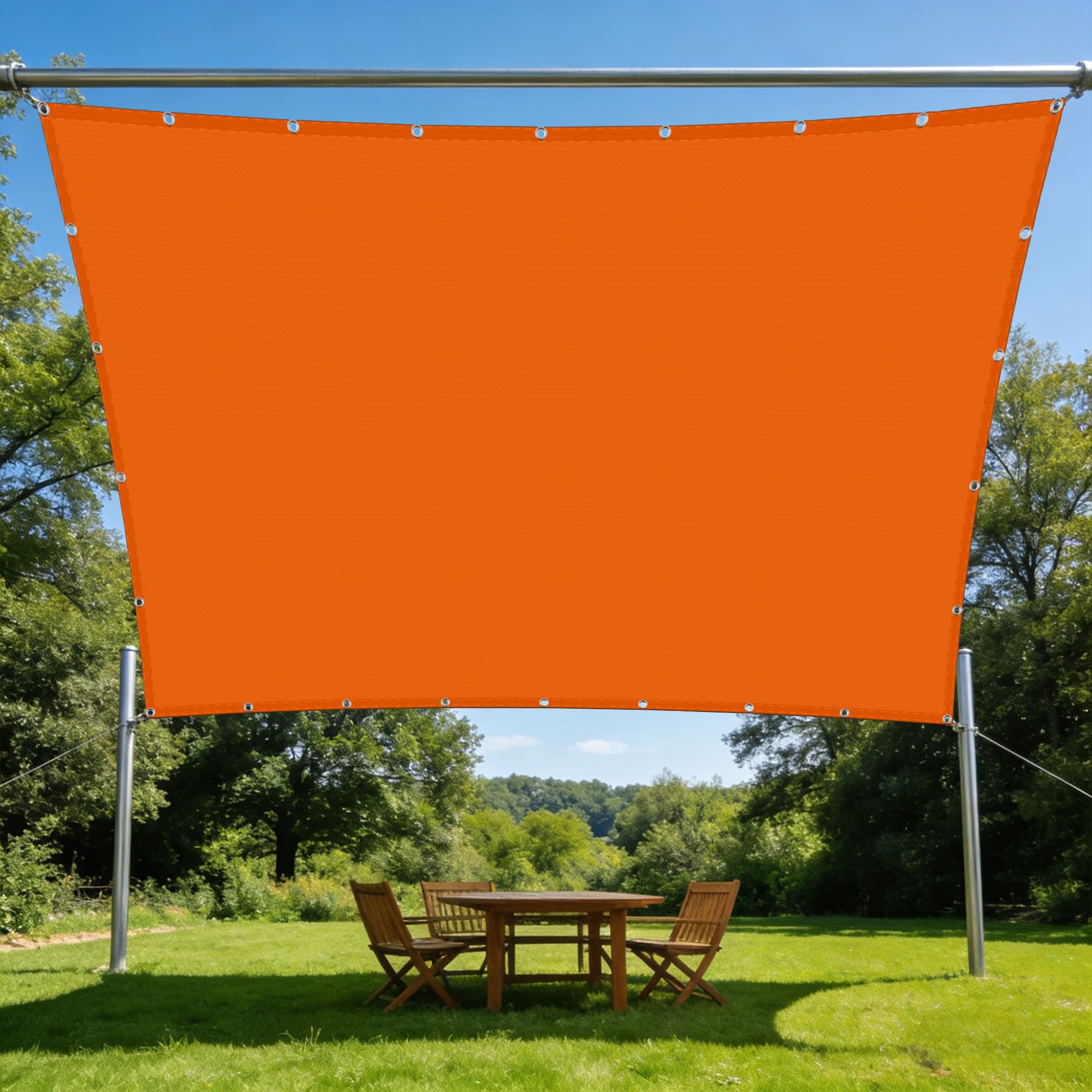 Voiles d'ombrage imperméable rideau soleil extérieur toile bâche de patio