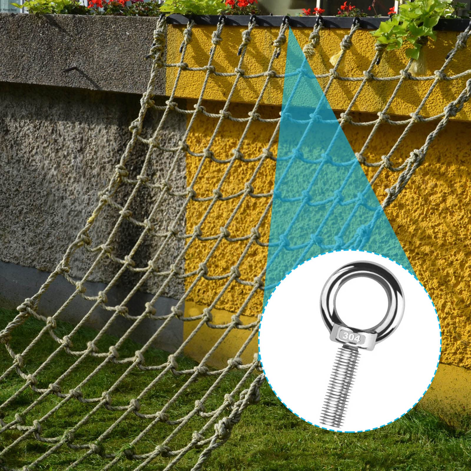 Occhiello, per Sollevamento Golfari Bullone occhiello Bullone a Occhiello in Acciaio Inox Metrico M10*35, 2 Pz Bulloni a Occhiello Inox, Bullone a Occhiello Rotondo ad Anello, per Il Ruolo di Fissare