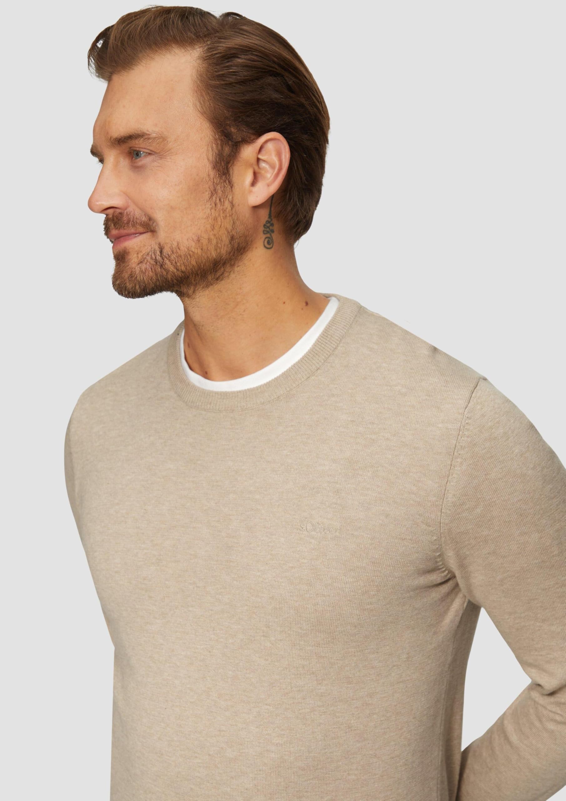 s.Oliver Sweter z dzianiny z wyszywanym logo, 82 W 0, 3XL