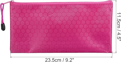 Miniatura 2 de PATIKIL Bolsas impermeables con cremallera, paquete de 5 unidades tamaño A6 para documentos organizador de almacenamiento para suministros de