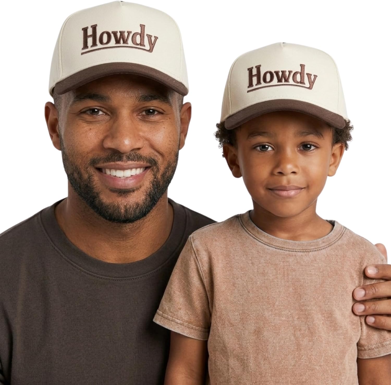 Funky Junque Matching Family Trucker Hat Set | Two-Tone Mommy & Me Snapback Baseball Caps, Infant, Toddler & Kids Sizes