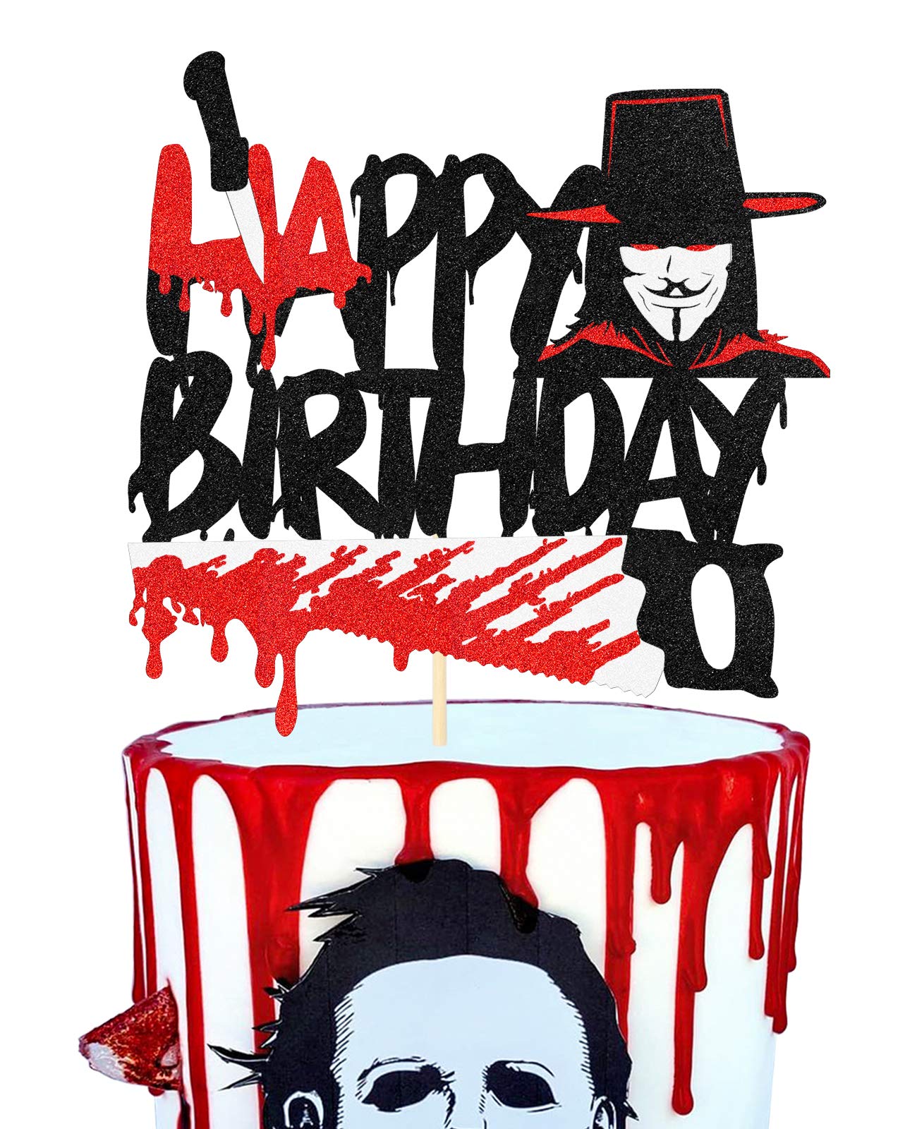 Buy RARITY Glitter Killer Happy Birthday Cake Topper for Have a Killer