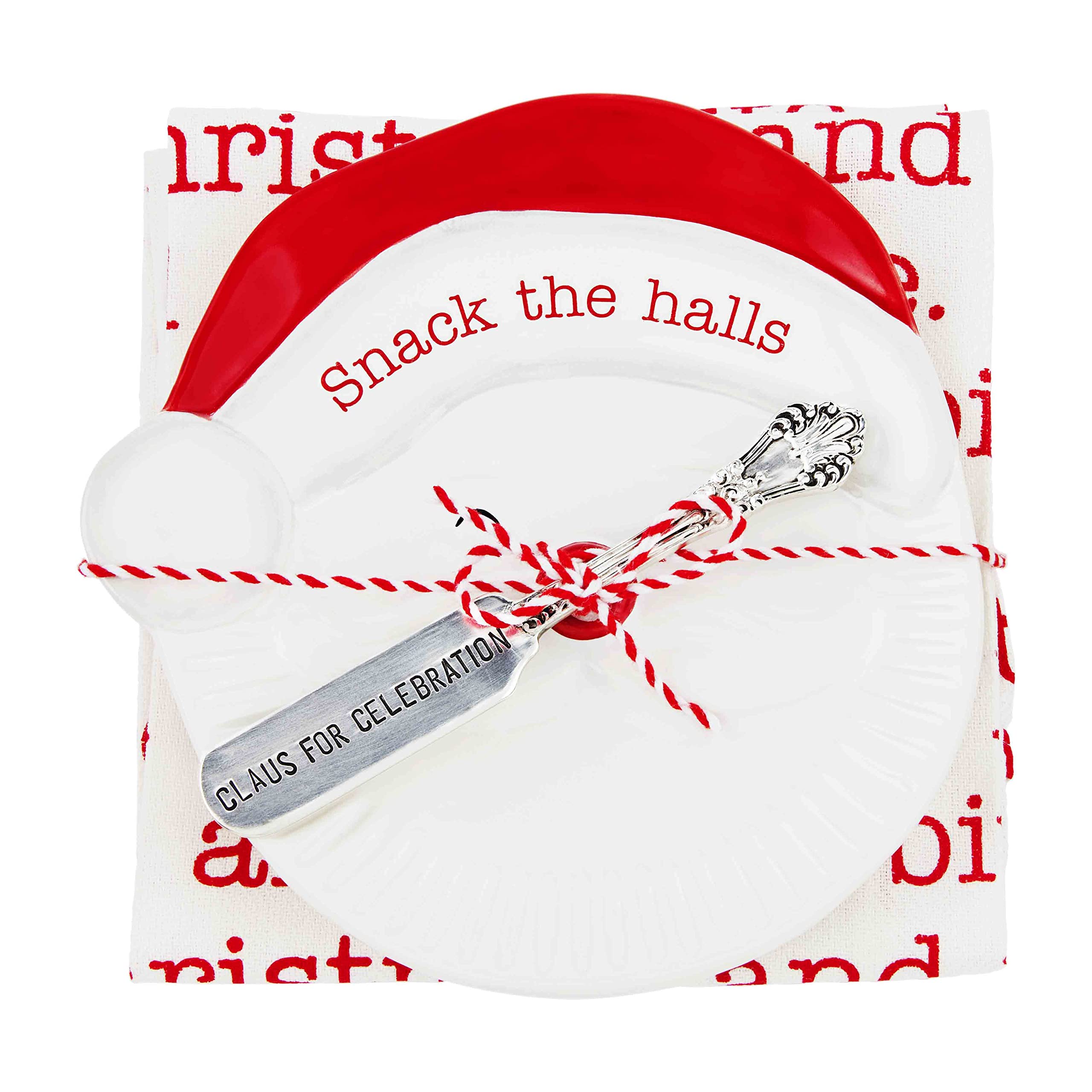 Mud Pie Circa Christmas Appetizer Set, Santa Claus