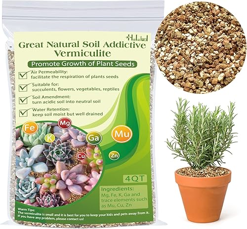 Miniatura 8 de Halatool Vermiculita profesional de 4 cuartos de galón de horticultura Vermiculita de grado grueso adictivo para plantas Jardinería Setas Semilla de
