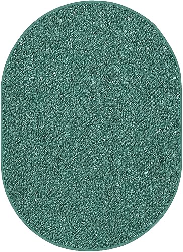 Furnish my Place Alfombra ovalada de color sólido de 2 x 50 pies, color verde oliva, fabricada en EE. UU