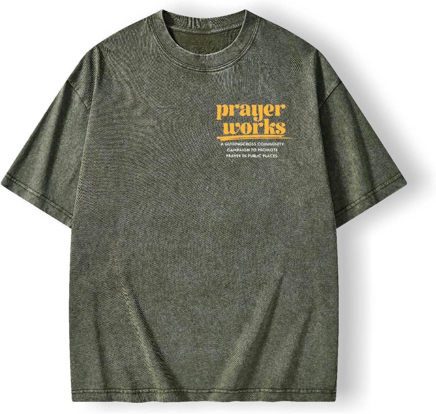 Graphic Tees Summer Women Men Cotton Novelty Oversized Crew Neck Prayer in Bible Christian Washed T-Shirt - Image 4