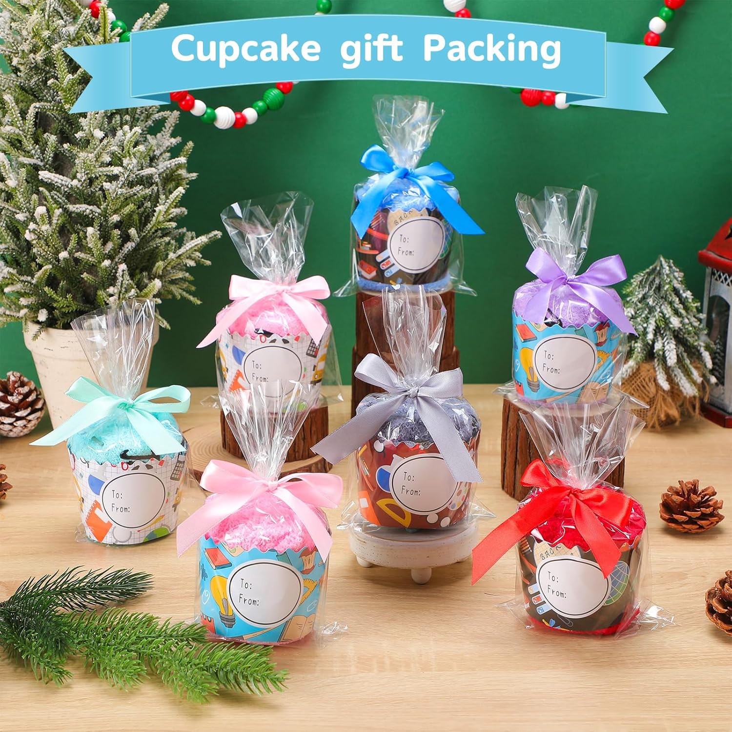 Ramede 8 Pairs Fuzzy Teacher Socks with Cupcake Gift Packaging Reading Teacher Novelty Socks Thank You Christmas Gift for Retirement Birthday Book Lover Graduation - Image 6