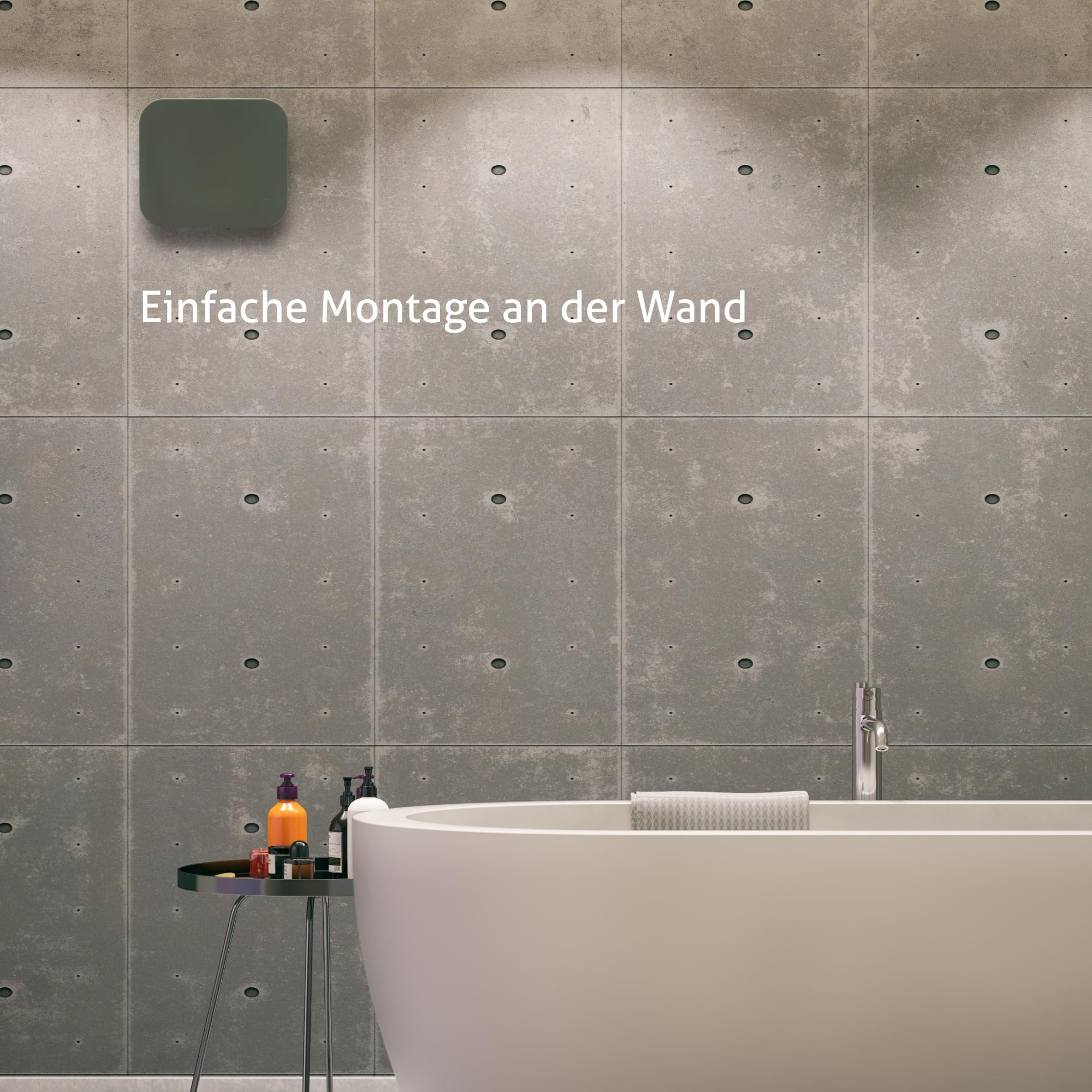 Turbionaire TREND 100 SDSG Abluftventilator, für Badezimmer, Küche, Wand/Decke, Frontplatte dunkles Dark Sage Gray Matt, Durchmesser 100 mm, 85 m3/h, 35 Pa, Rückschlagventil, geräuschlos 33 dB, IPX4
