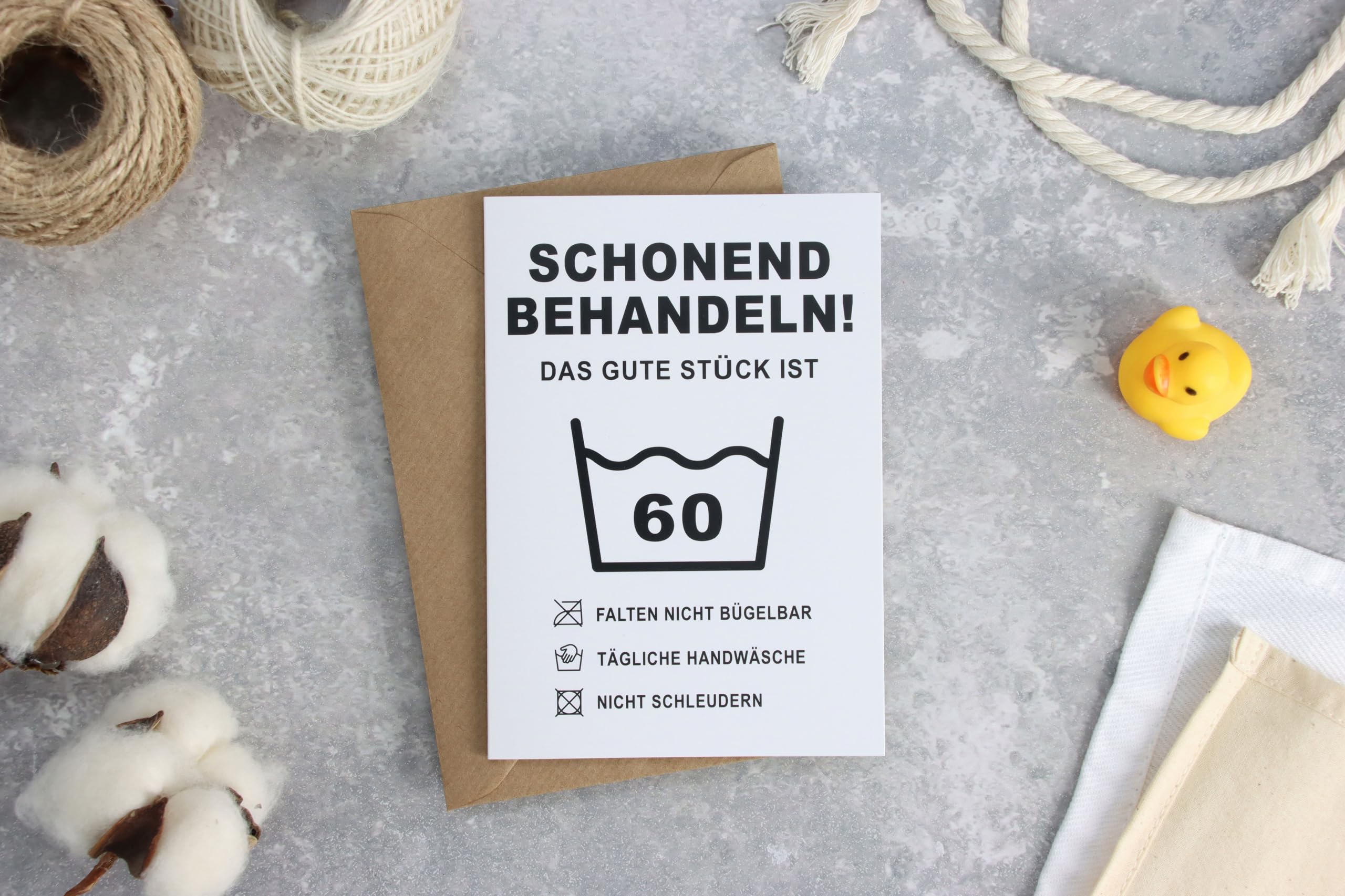 WBdesignz Carte D'anniversaire Amusante Avec Enveloppe – Traiter Avec Soin ! Carte Cadeau Pour 60e Anniversaire – Carte Cadeau Happy Birthday – Carte