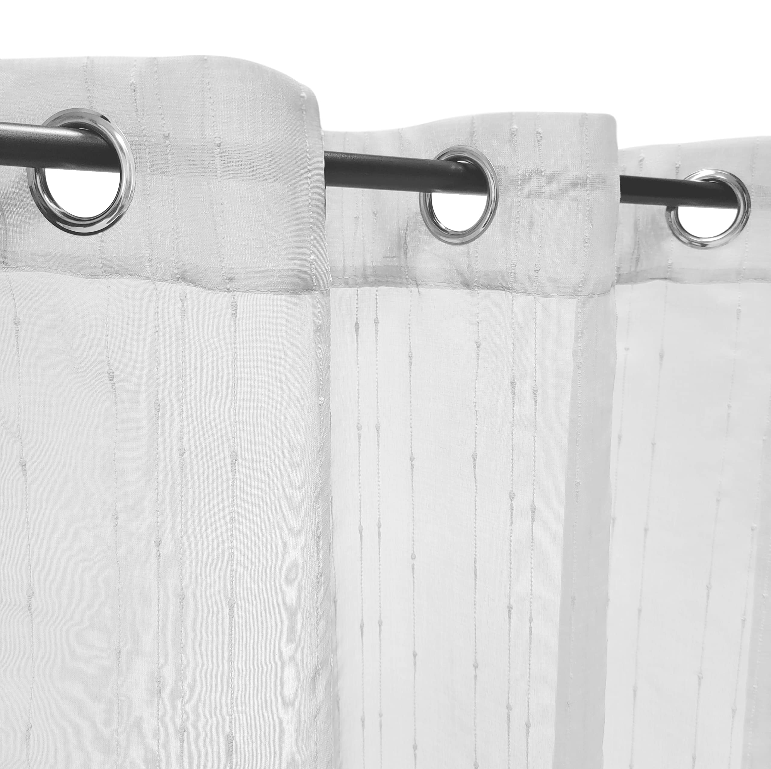 Atout Ciel Ready-to-Hang Net Curtain with Eyelets 140 x 240 cm White