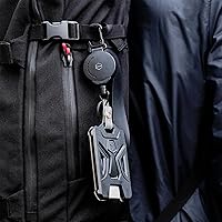 Vista 6 de MNGARISTA Soporte retráctil para insignia, mosquetón resistente, carrete de insignia, tarjetero táctico de identificación con 31.5 pulgadas