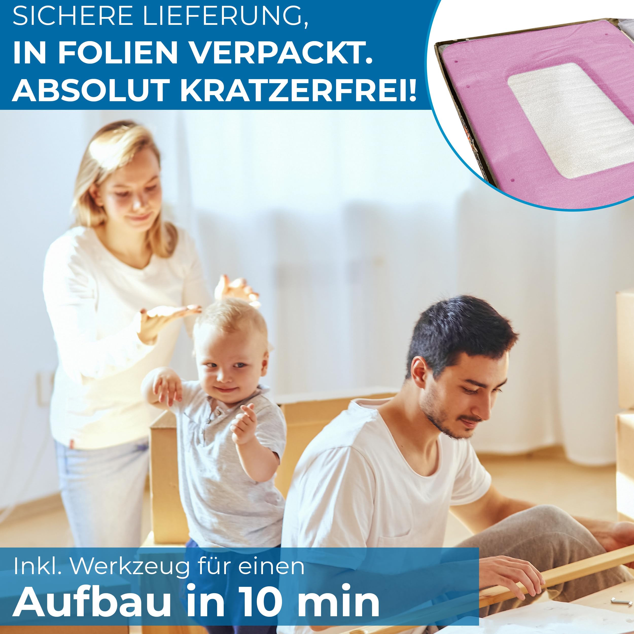 SCHWANFELD Torre de aprendizaje a partir de 1 año (protección antivuelco)- Incluye accesorios de montaje - Torre de aprendizaje Montessori de madera maciza FSC irrompible (hasta 50 kg de carga)