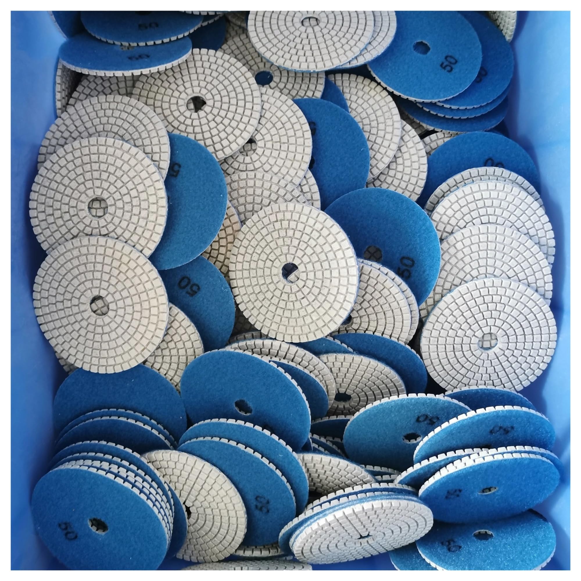 4 cale 100 mm nakładka polerska na mokro do żywicy granitowej tarcza polerska do marmuru elastyczna ściernica do podłóg betonowych(400_7PCS SAME_100MM 4INCH)