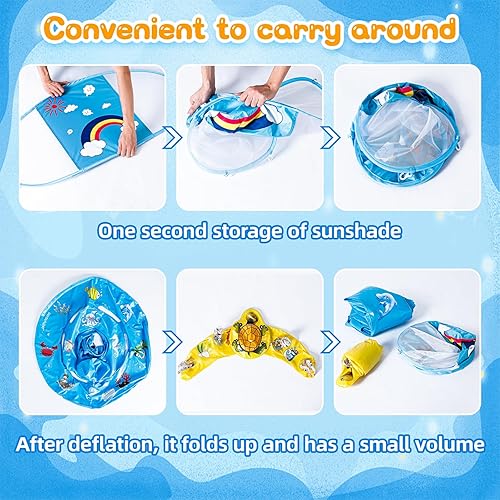 Miniatura 7 de Flotador de piscina para bebé, flotador extra ancho para piscina infantil, flotadores para bebés de 6 a 12 meses, flotador de natación para niños