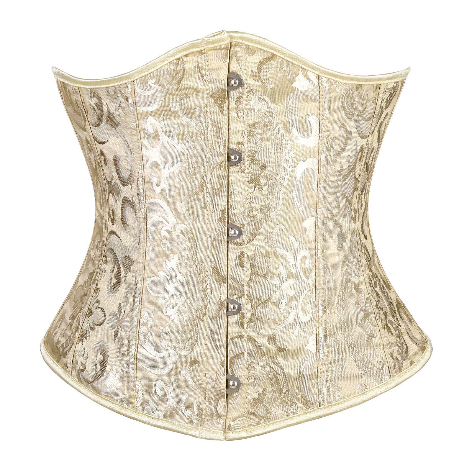 TRIWORKS Korsett Damen Corsage Bustiers Unterbrust Korsett Satin Lace Up Waist Cincher für Halloween und Karneval XS-6XL