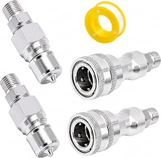 2Pcs M14-M16 Hydraulic Quick Coupling Adapter Fit for Mini Excavator Hydraulic Hose Pipe Thread Connector, for Most AGT Mini Excavators Well with M16 Ports