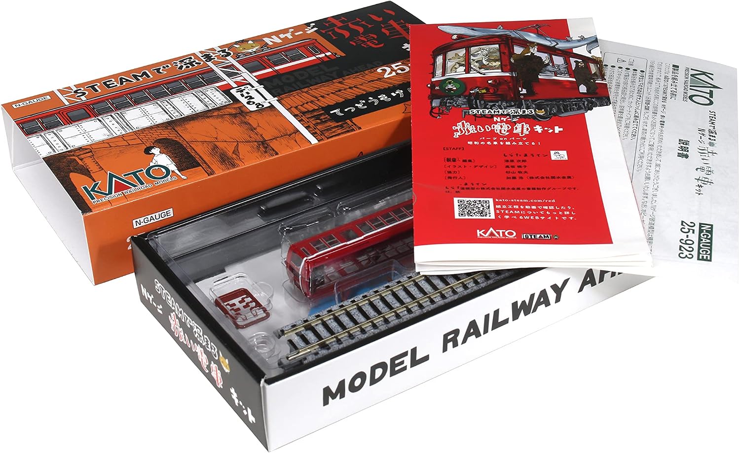 KATO 25-923 N-Gauge Deep with STEAM Red Train Kit