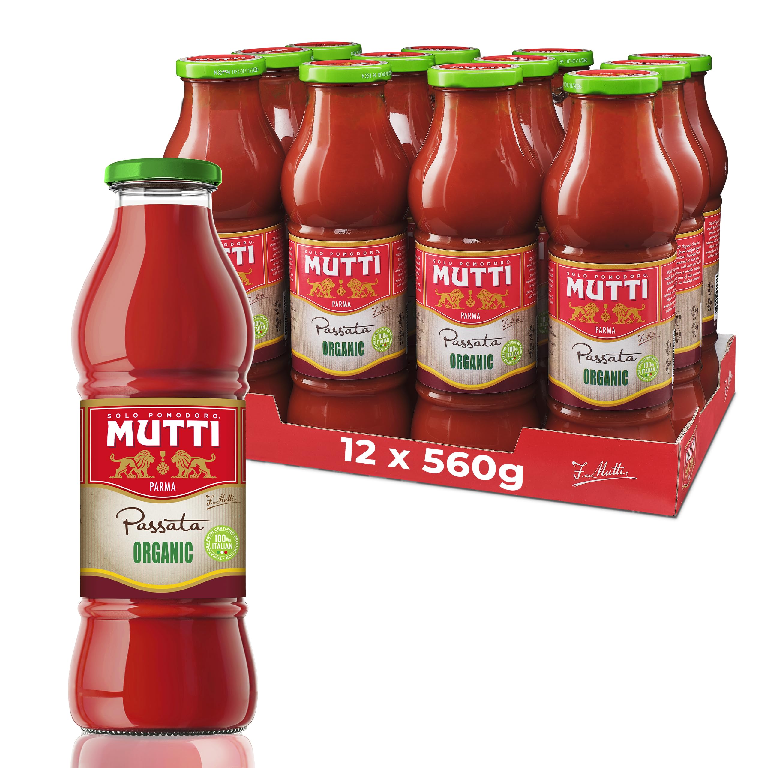 MuttiOrganic Passata 560g (Pack of 12)