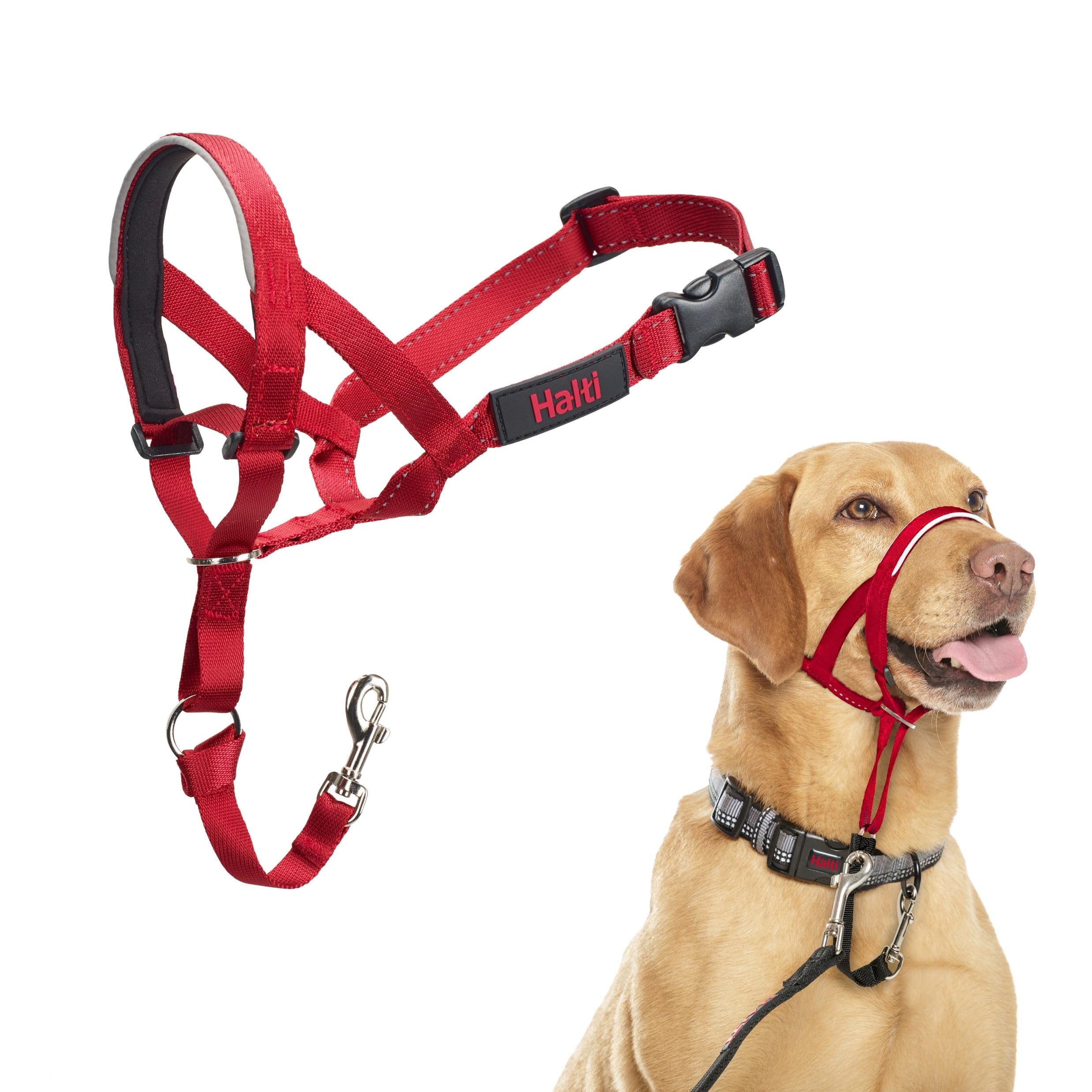 Halti Headcollar | Size 3, Red | Training Collar for Medium Dogs