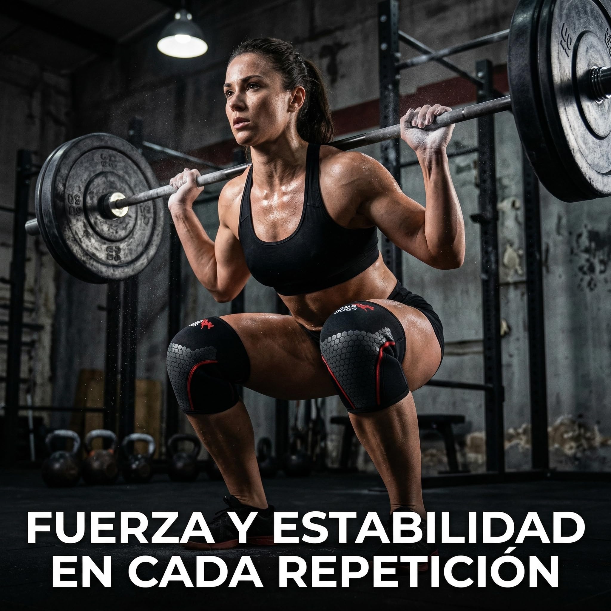MAD DOGS Genouillères Crossfit 5 mm Néoprène Powerlifting Haltérophilie Protection Articulaire