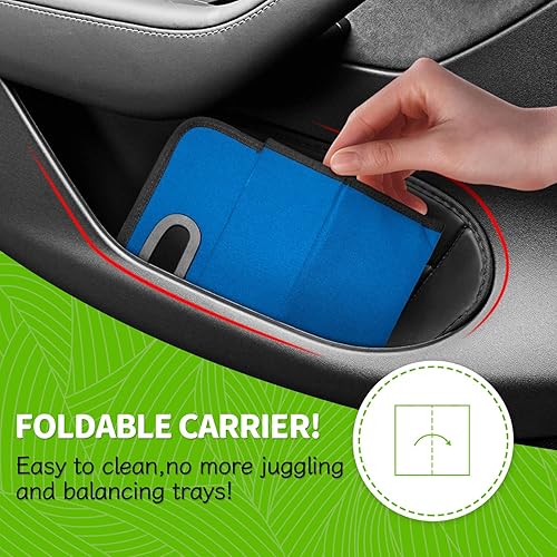 Miniatura 5 de Boczif Portavasos portátil con soporte para bebidas reutilizable o para latas, soporte para 6 tazas con asa, se pliega plano, para transportar café,