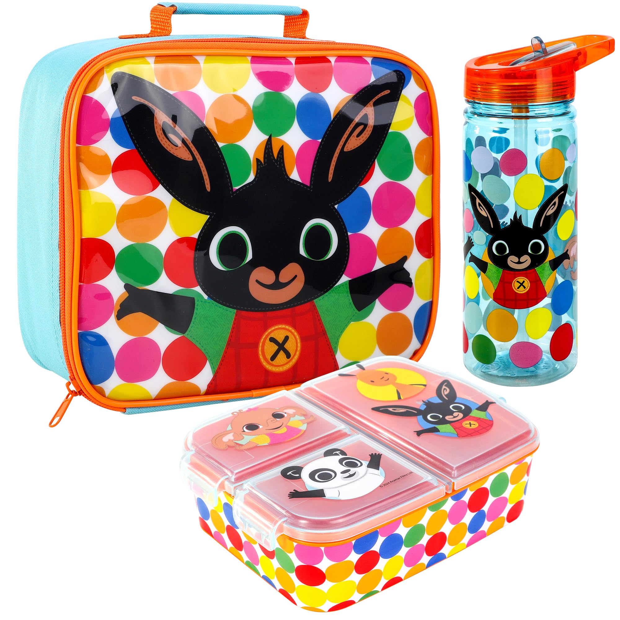 Set Pranzo Bambini Encanto – Borsa Termica, Lunch Box Multi-scomparto E Bottiglia 540ml – Per Scuola E Viaggi, Senza BPA