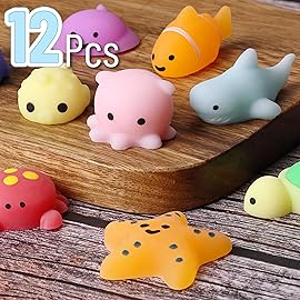 Mr. Pen- Squishy Toys for Kids, 12 pcs, Squishy Fidget Toys, Squishies for Kids, Squishys, Mini Squishies, Squishy Animals, Squishes, Squishy Party Favors, Mini Squishy Toys